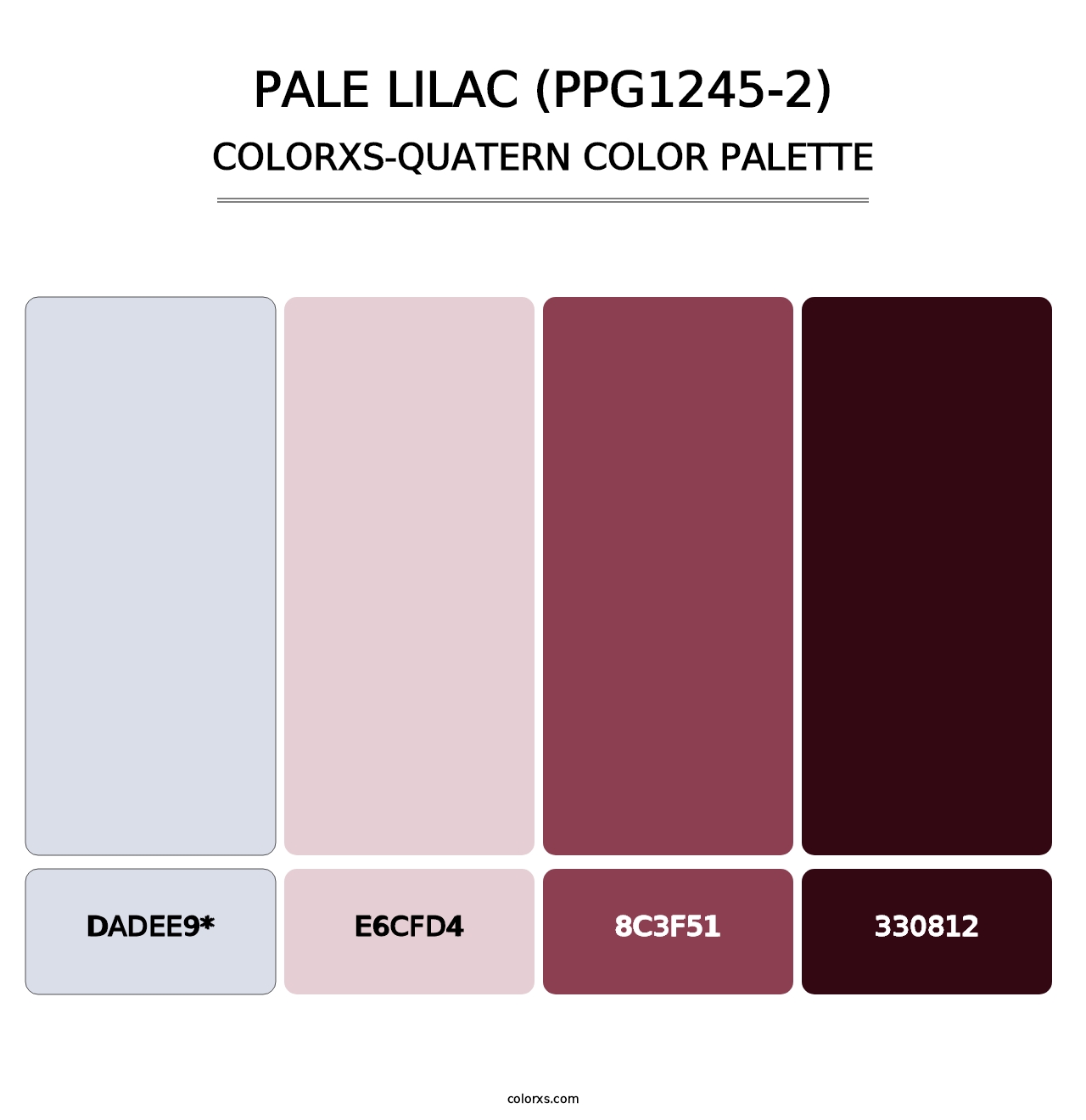 Pale Lilac (PPG1245-2) - Colorxs Quad Palette