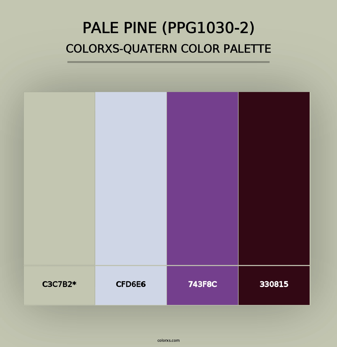 Pale Pine (PPG1030-2) - Colorxs Quad Palette