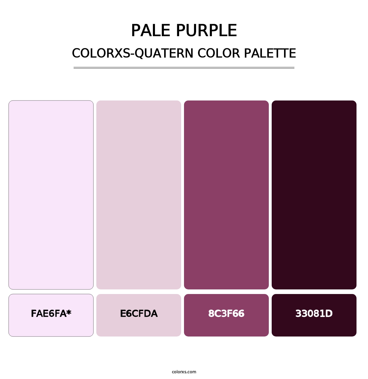 Pale Purple - Colorxs Quad Palette