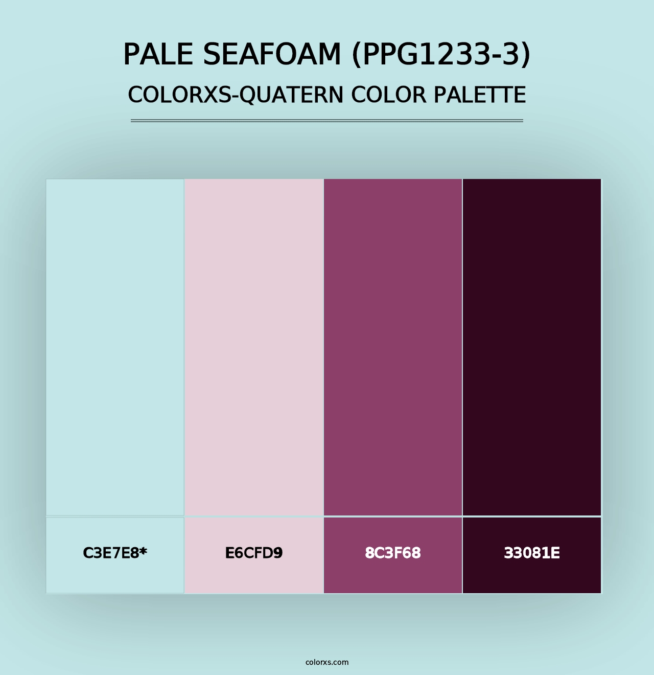 Pale Seafoam (PPG1233-3) - Colorxs Quad Palette