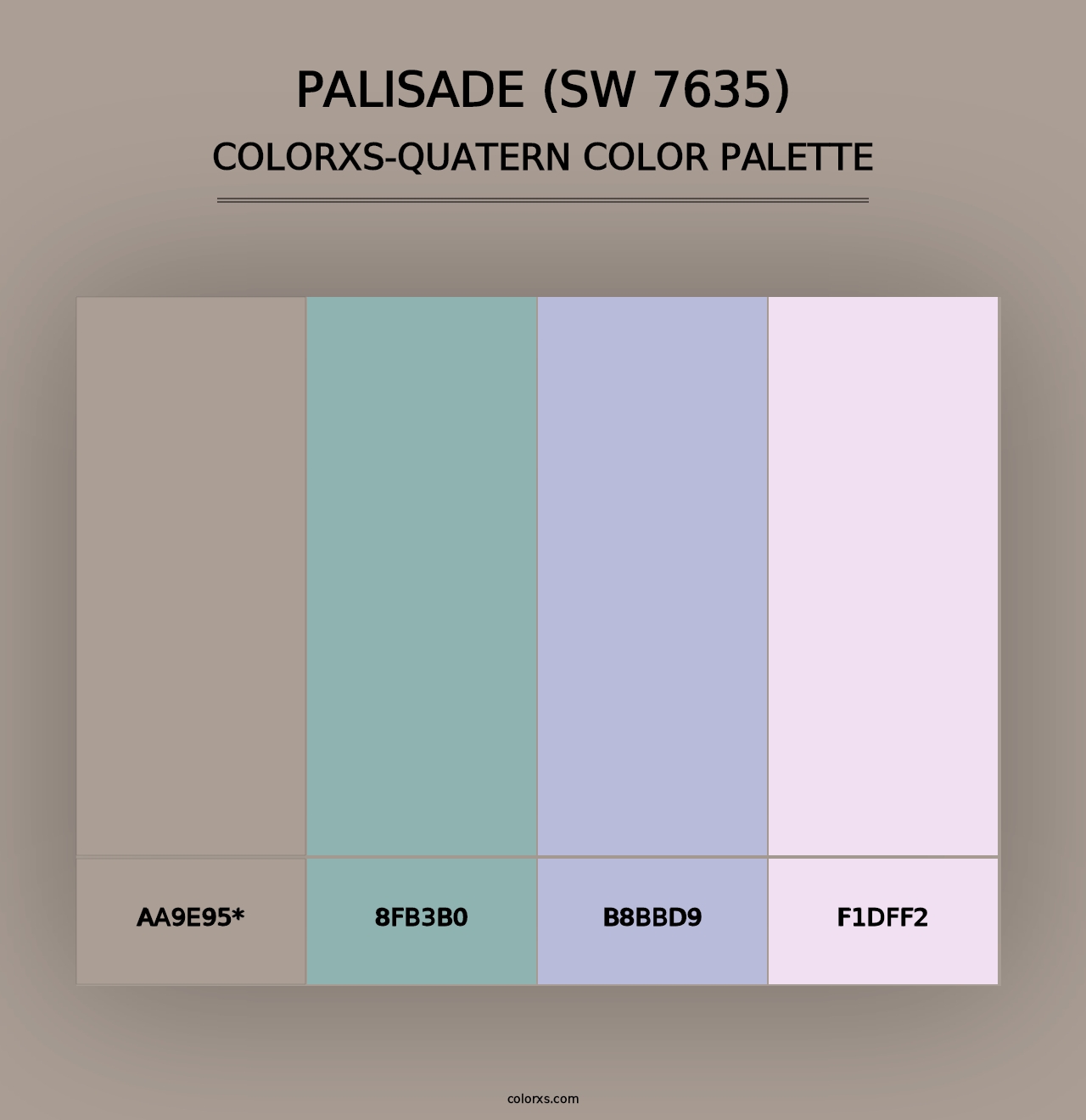 Palisade (SW 7635) - Colorxs Quad Palette