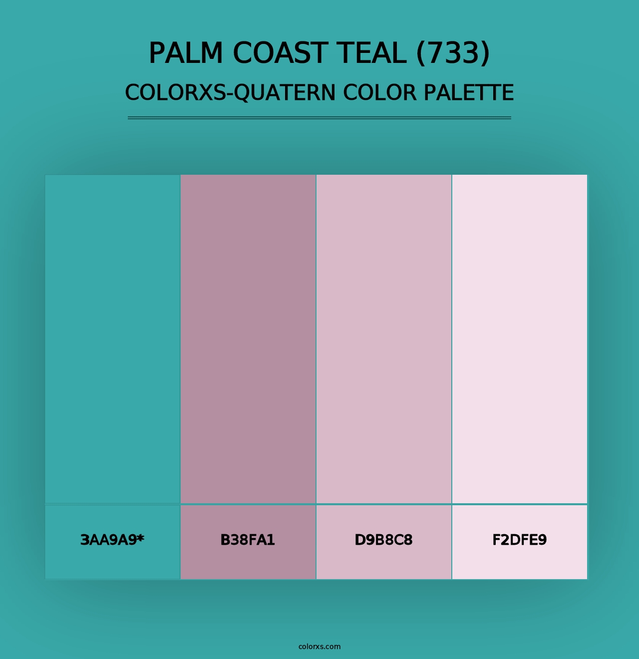 Palm Coast Teal (733) - Colorxs Quad Palette