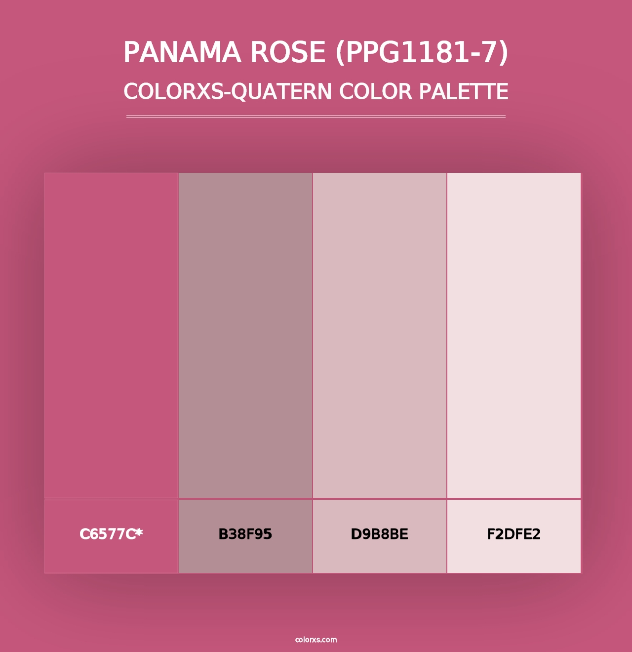 Panama Rose (PPG1181-7) - Colorxs Quad Palette