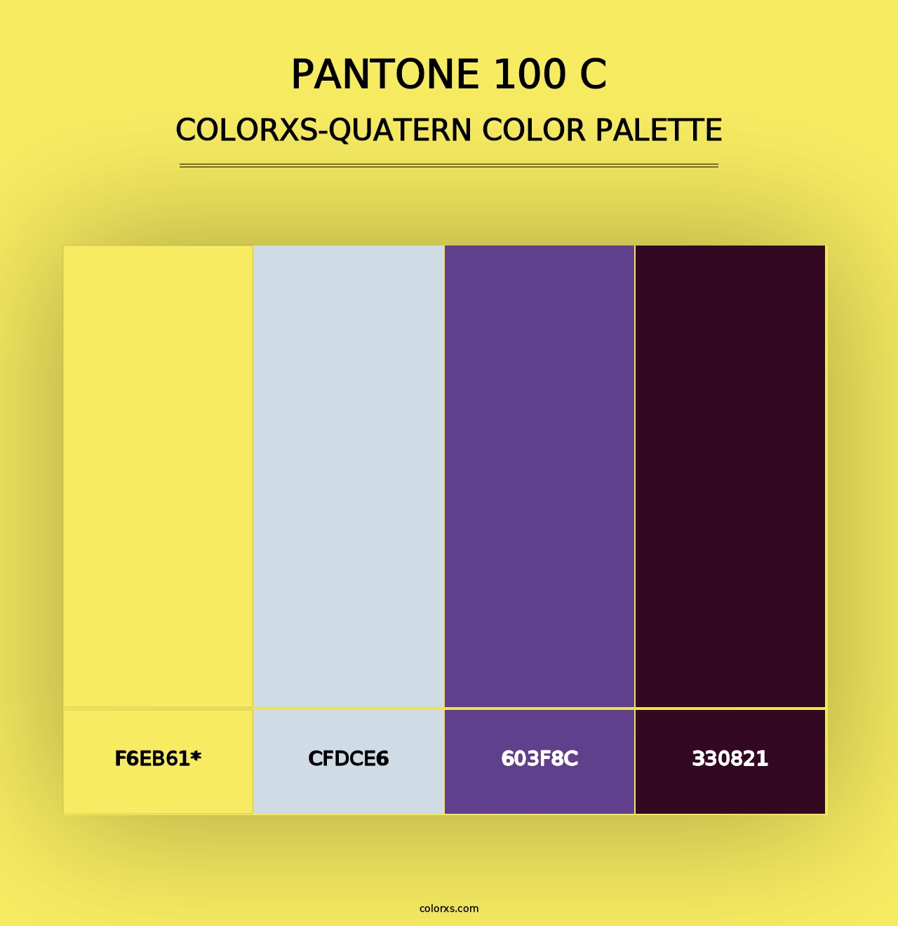 PANTONE 100 C - Colorxs Quad Palette