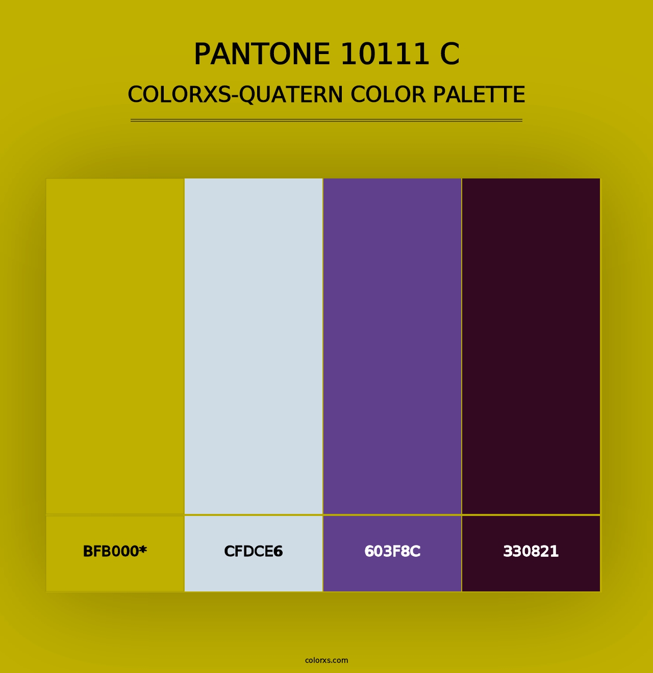 PANTONE 10111 C - Colorxs Quad Palette