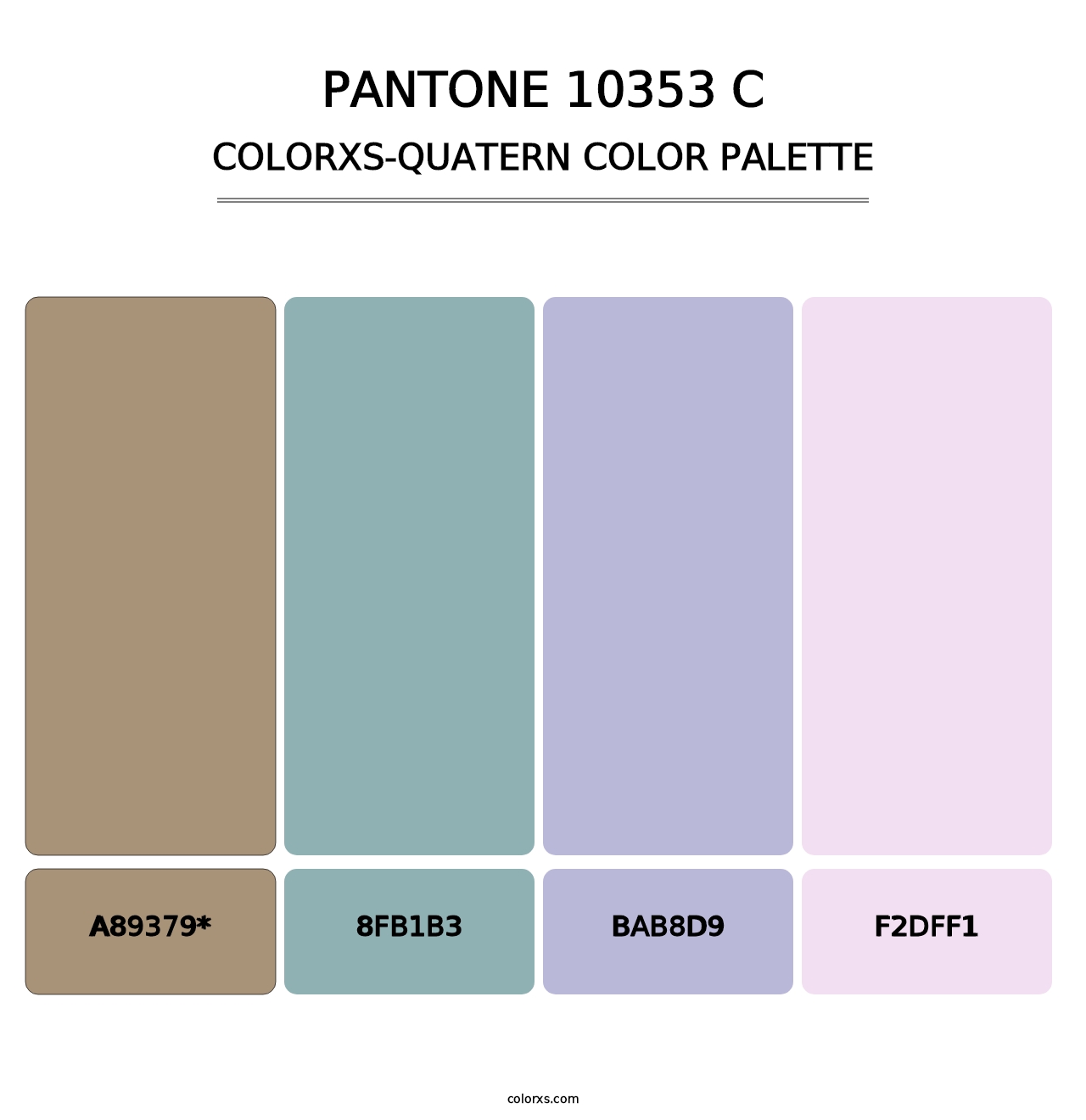 PANTONE 10353 C - Colorxs Quad Palette