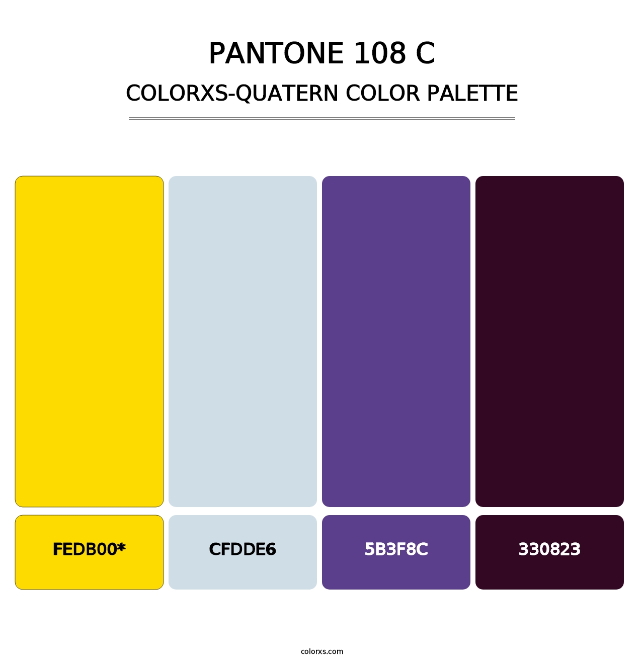 PANTONE 108 C - Colorxs Quad Palette