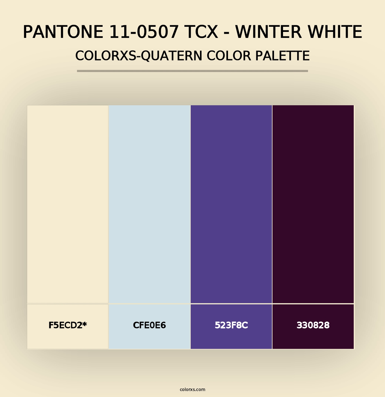 PANTONE 11-0507 TCX - Winter White - Colorxs Quad Palette