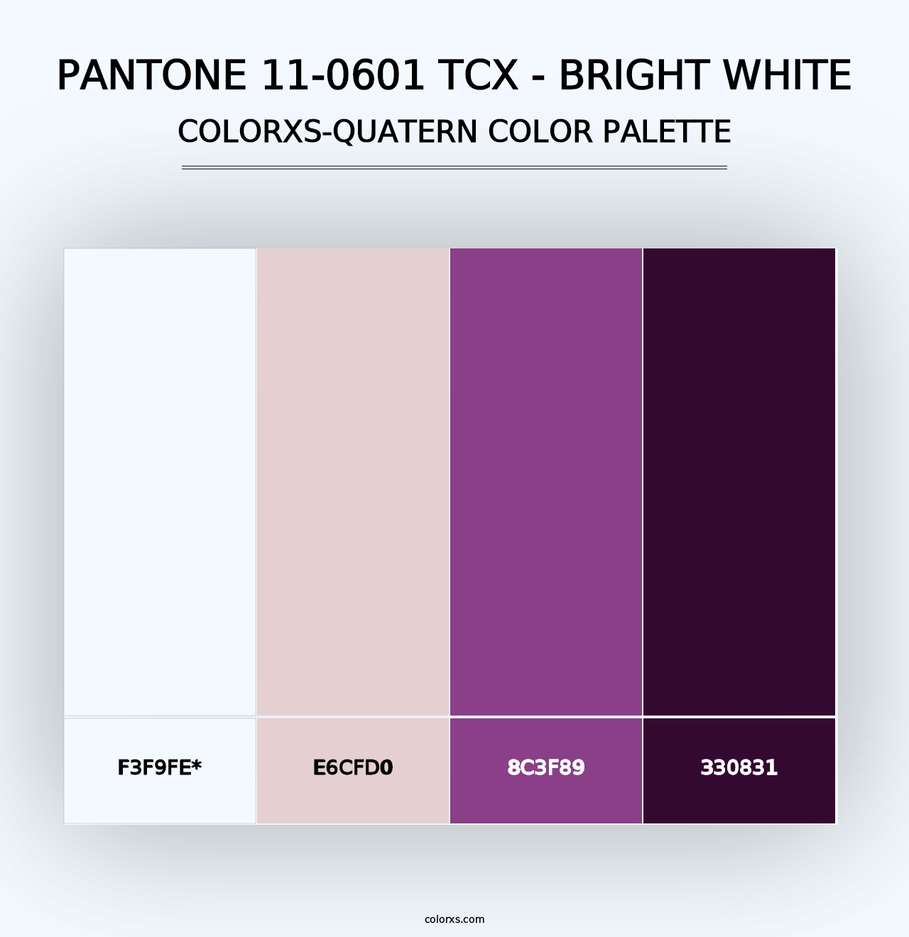 PANTONE 11-0601 TCX - Bright White - Colorxs Quad Palette