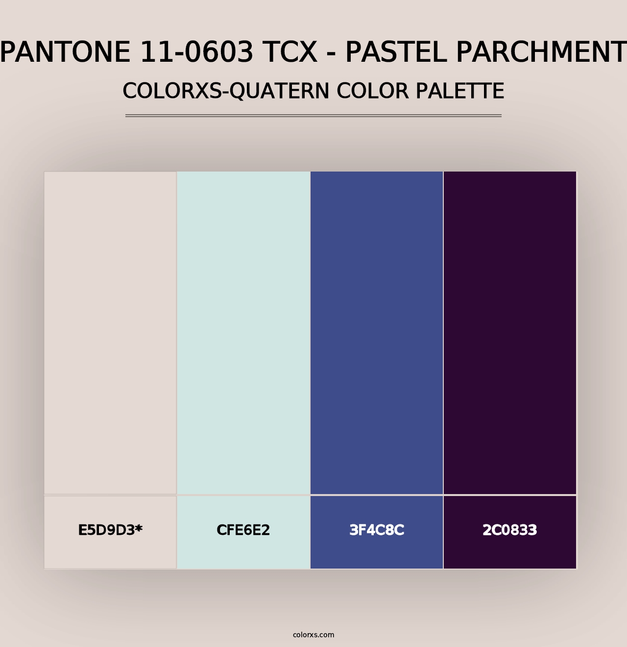 PANTONE 11-0603 TCX - Pastel Parchment - Colorxs Quad Palette