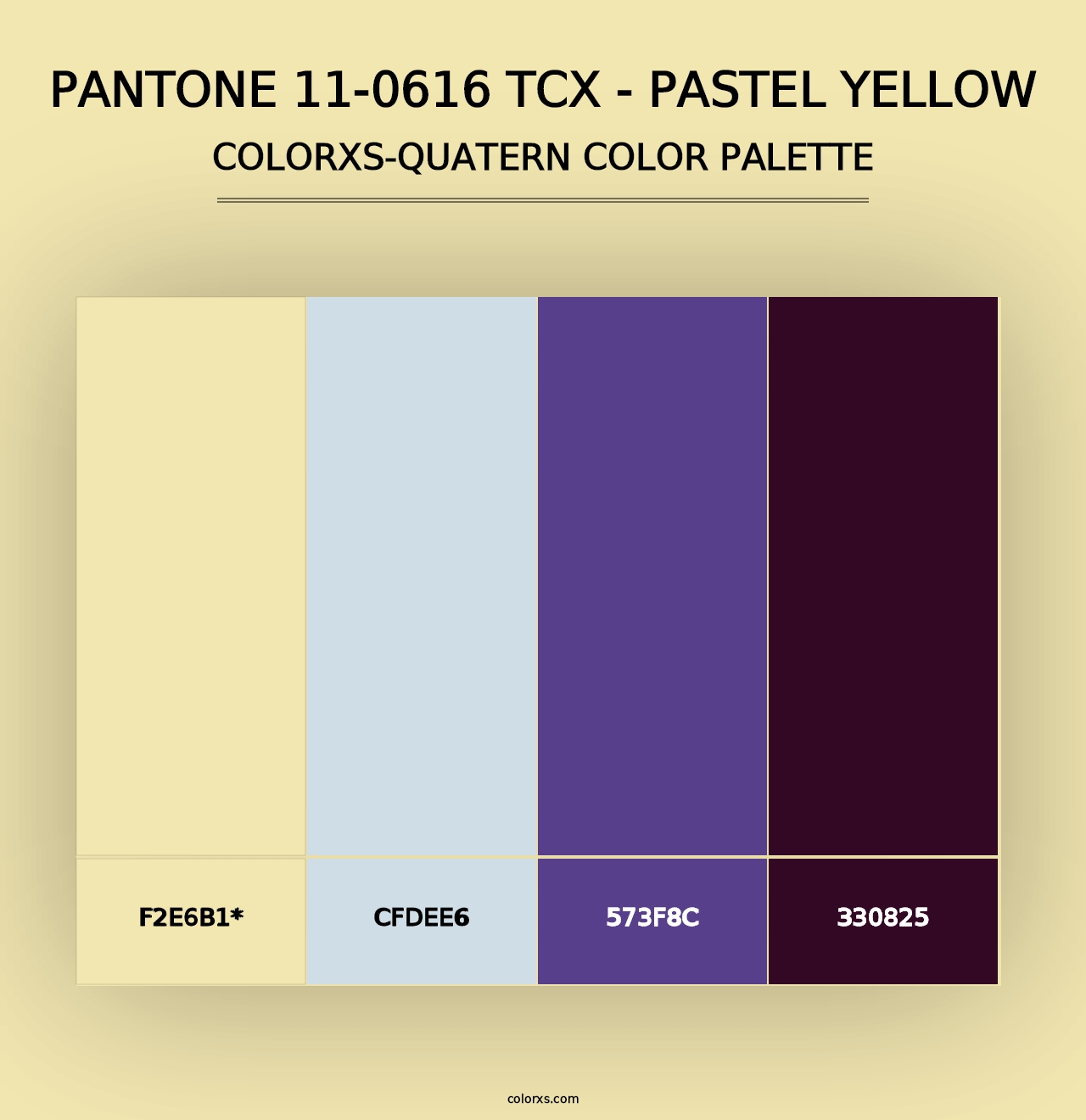 PANTONE 11-0616 TCX - Pastel Yellow - Colorxs Quad Palette