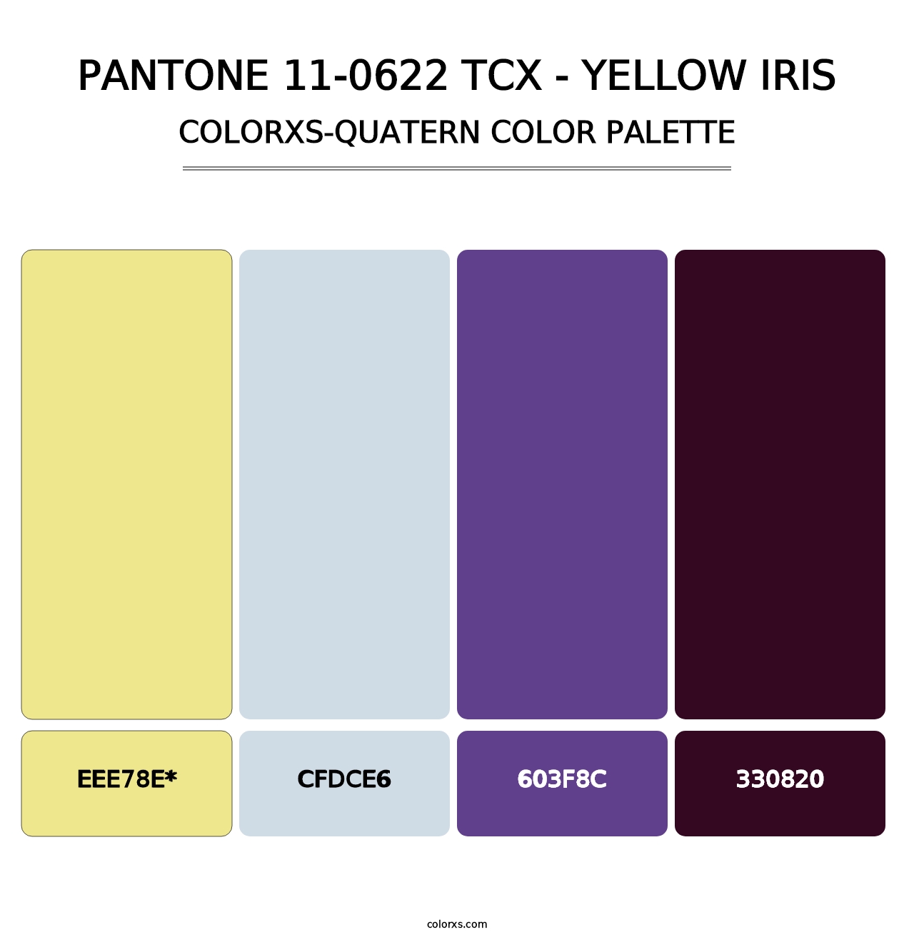 PANTONE 11-0622 TCX - Yellow Iris - Colorxs Quad Palette