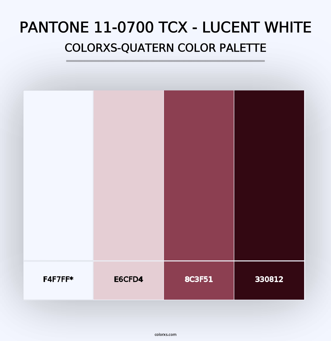 PANTONE 11-0700 TCX - Lucent White - Colorxs Quad Palette