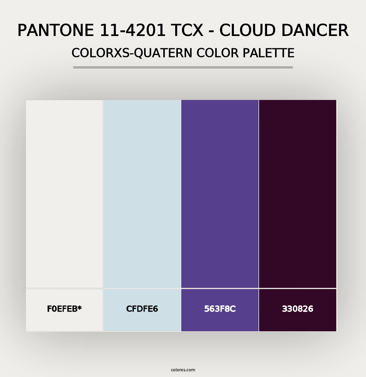 PANTONE 11-4201 TCX - Cloud Dancer - Colorxs Quad Palette