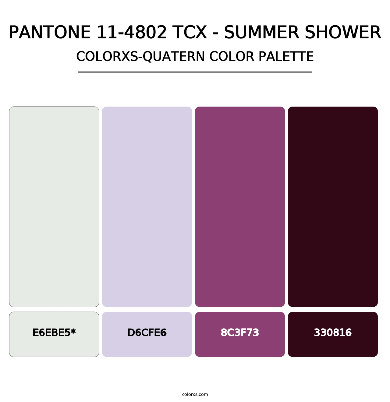 PANTONE 11-4802 TCX - Summer Shower - Colorxs Quad Palette