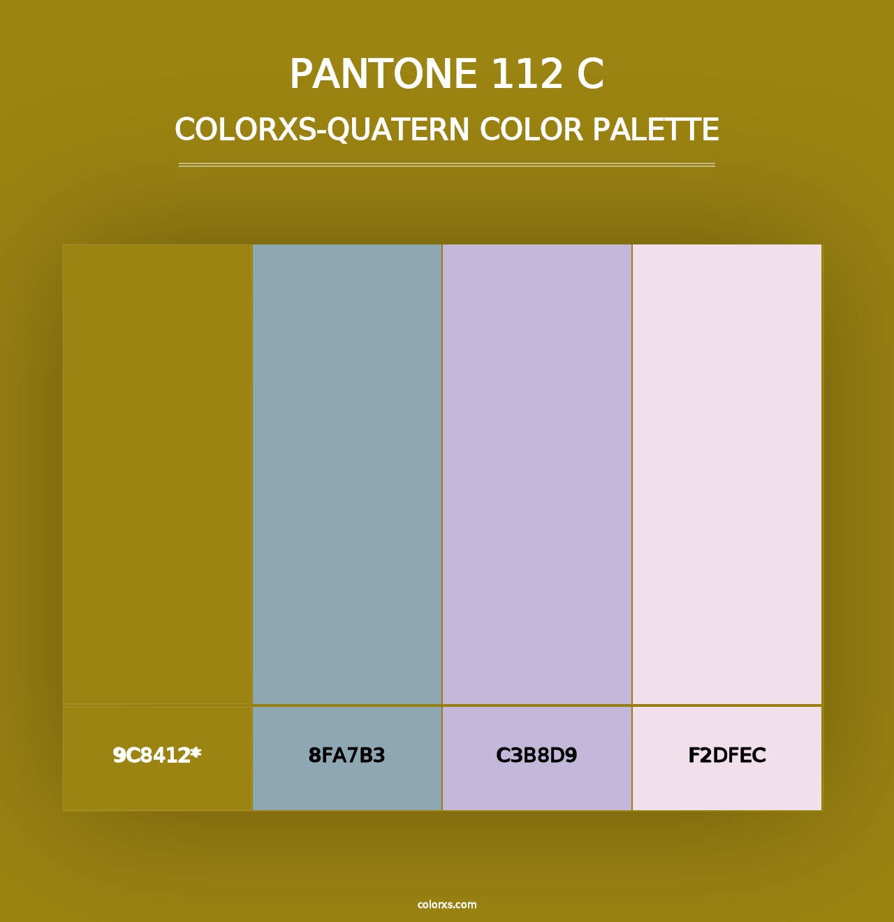 PANTONE 112 C - Colorxs Quad Palette