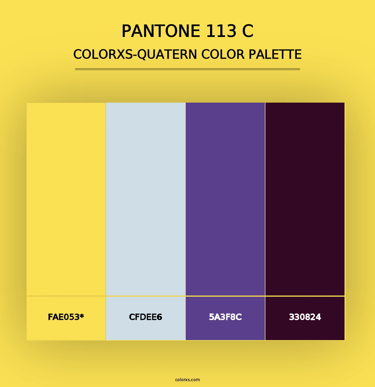 PANTONE 113 C - Colorxs Quad Palette