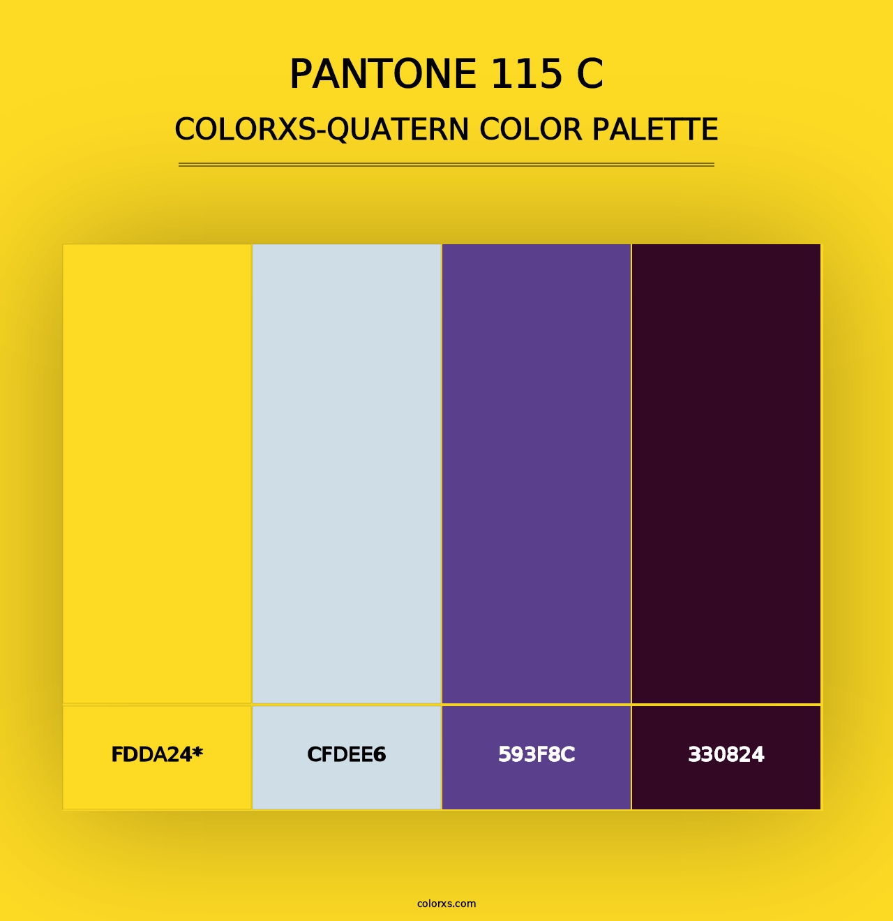 PANTONE 115 C - Colorxs Quad Palette