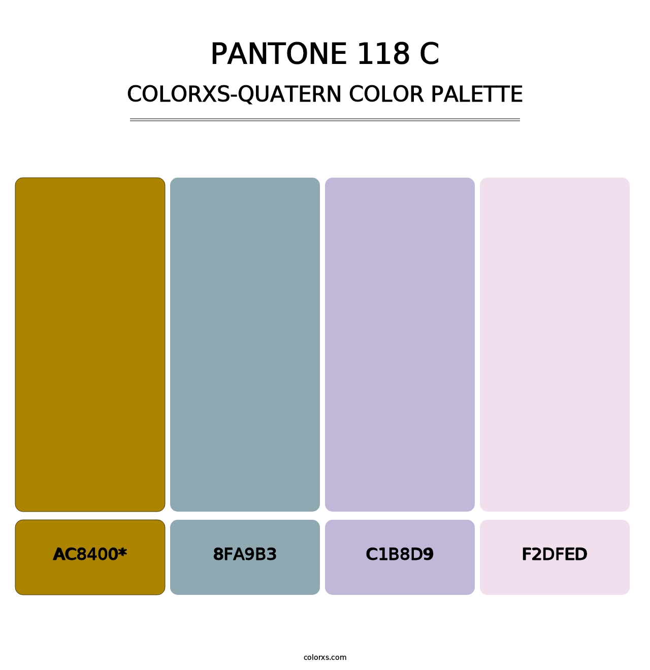 PANTONE 118 C - Colorxs Quad Palette