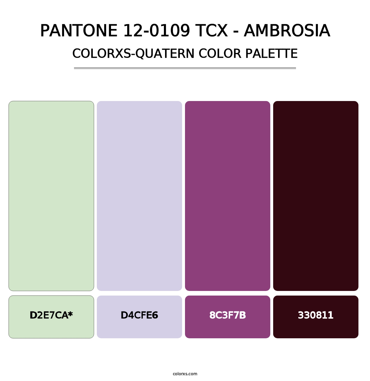 PANTONE 12-0109 TCX - Ambrosia - Colorxs Quad Palette