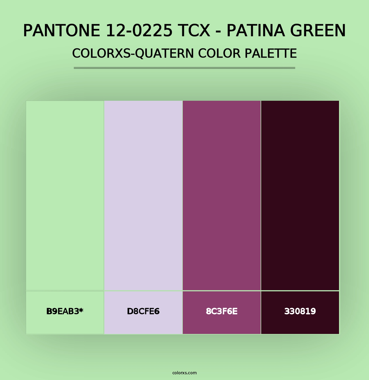 PANTONE 12-0225 TCX - Patina Green - Colorxs Quad Palette