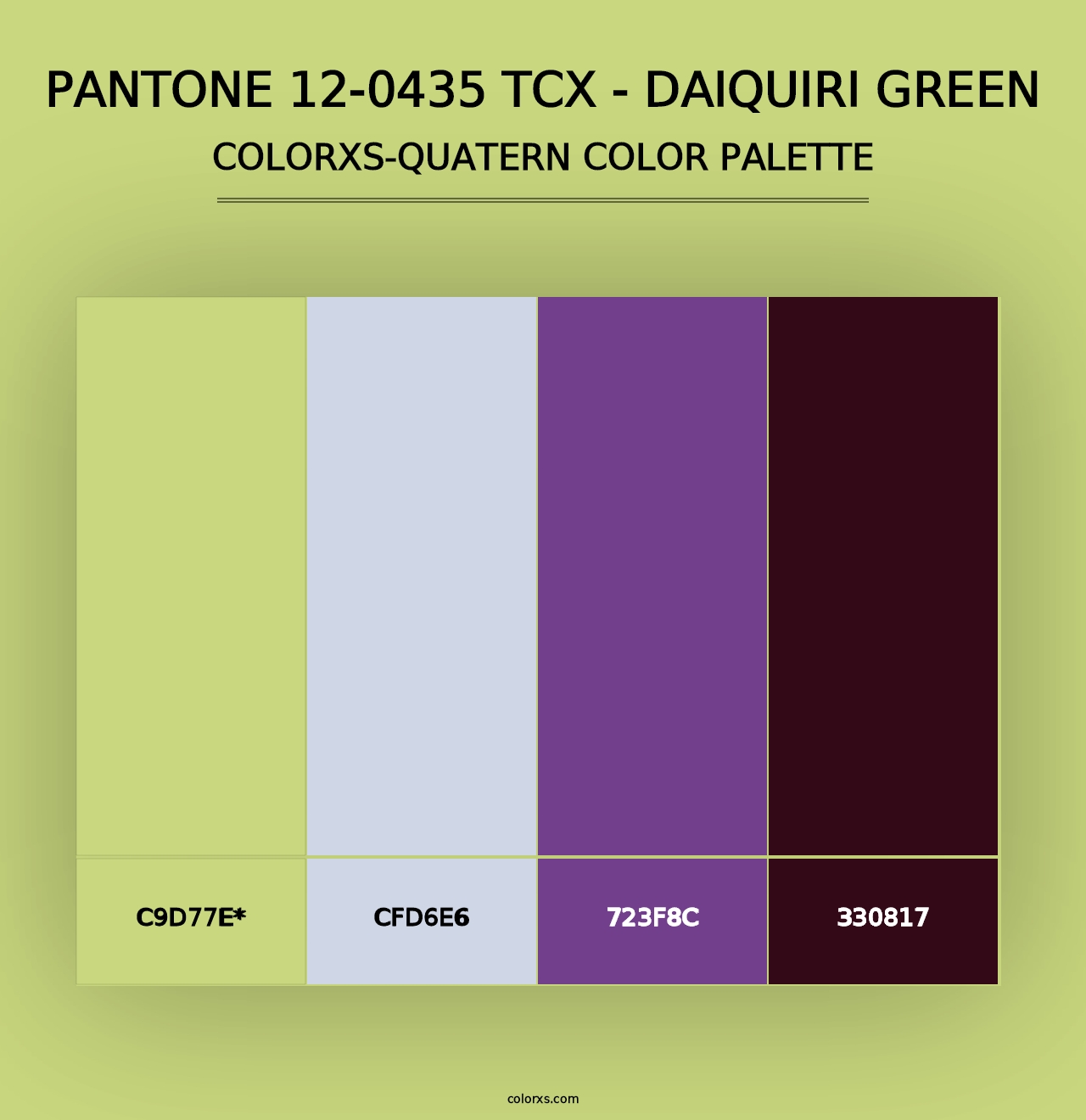 PANTONE 12-0435 TCX - Daiquiri Green - Colorxs Quad Palette