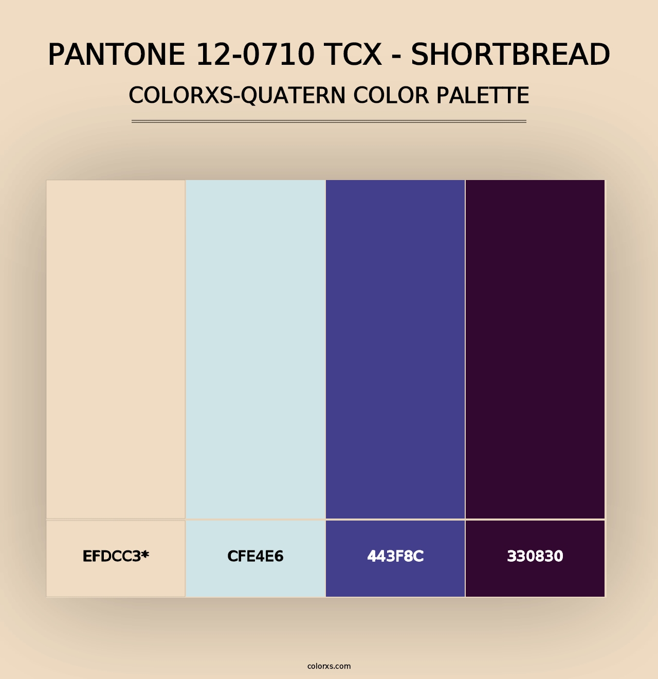 PANTONE 12-0710 TCX - Shortbread - Colorxs Quad Palette