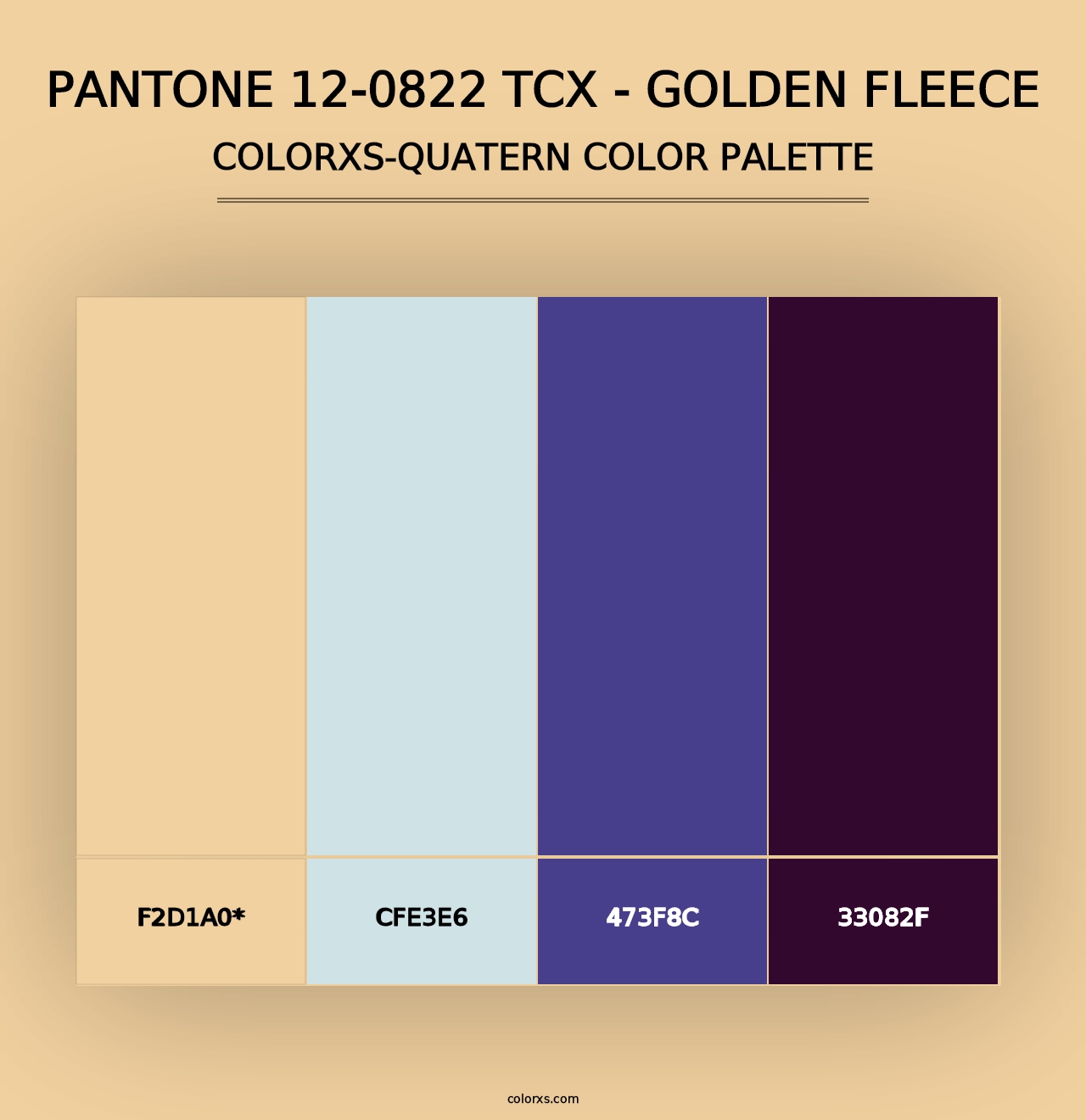 PANTONE 12-0822 TCX - Golden Fleece - Colorxs Quad Palette