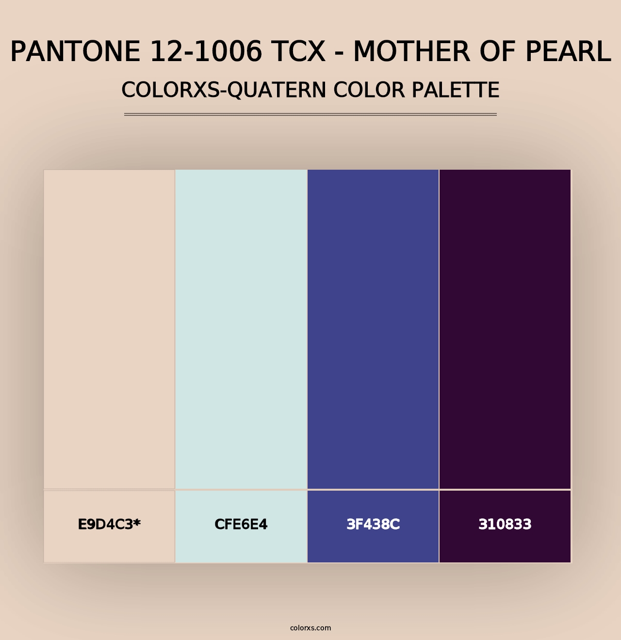 PANTONE 12-1006 TCX - Mother of Pearl - Colorxs Quad Palette