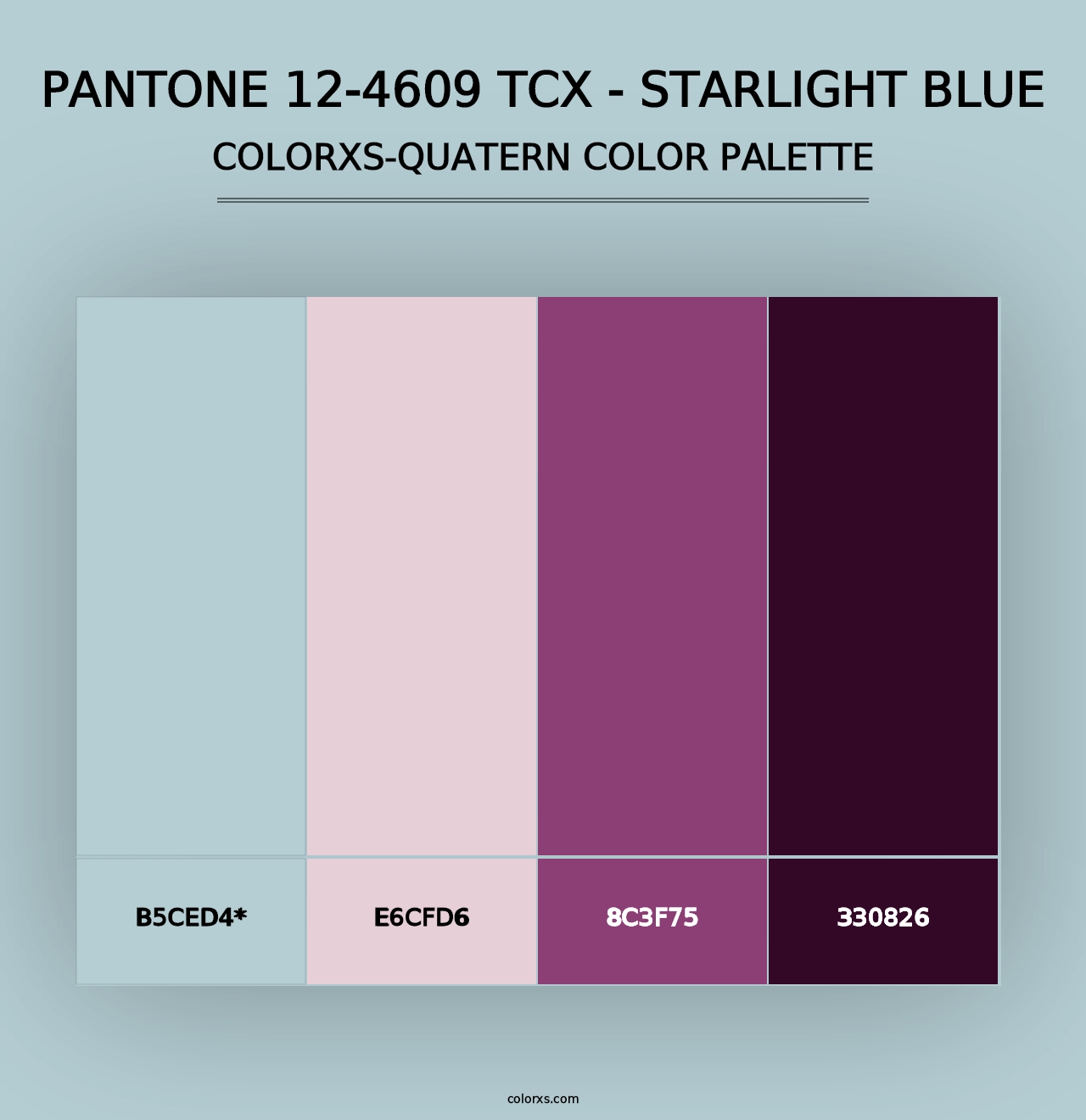 PANTONE 12-4609 TCX - Starlight Blue - Colorxs Quad Palette