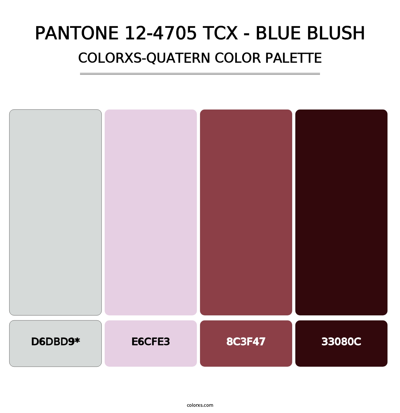 PANTONE 12-4705 TCX - Blue Blush - Colorxs Quad Palette