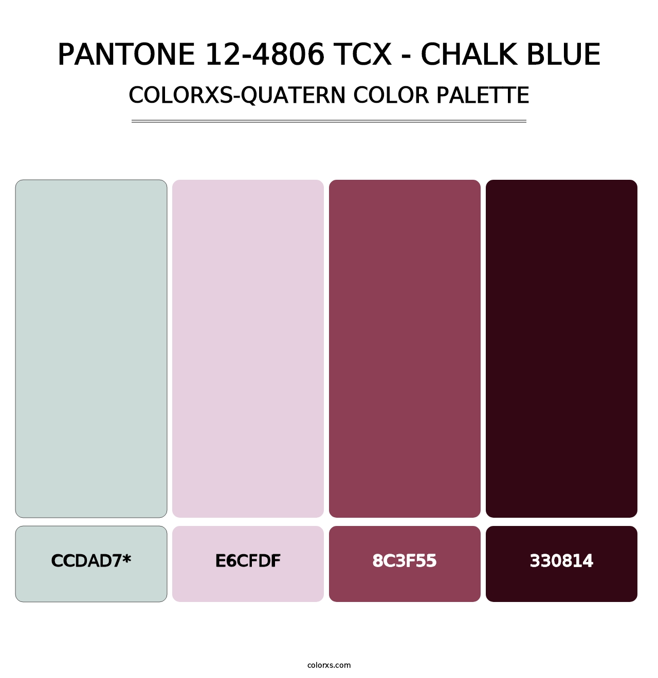 PANTONE 12-4806 TCX - Chalk Blue - Colorxs Quad Palette