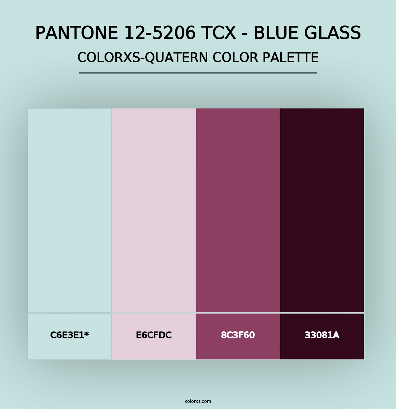 PANTONE 12-5206 TCX - Blue Glass - Colorxs Quad Palette