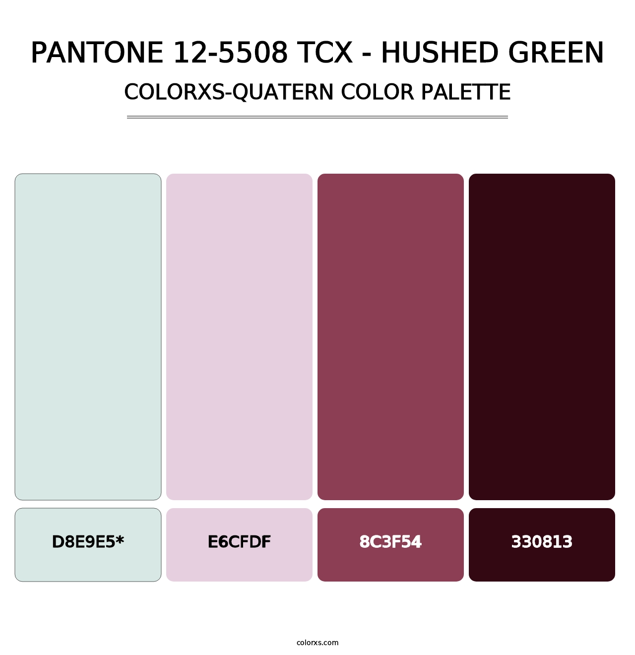 PANTONE 12-5508 TCX - Hushed Green - Colorxs Quad Palette