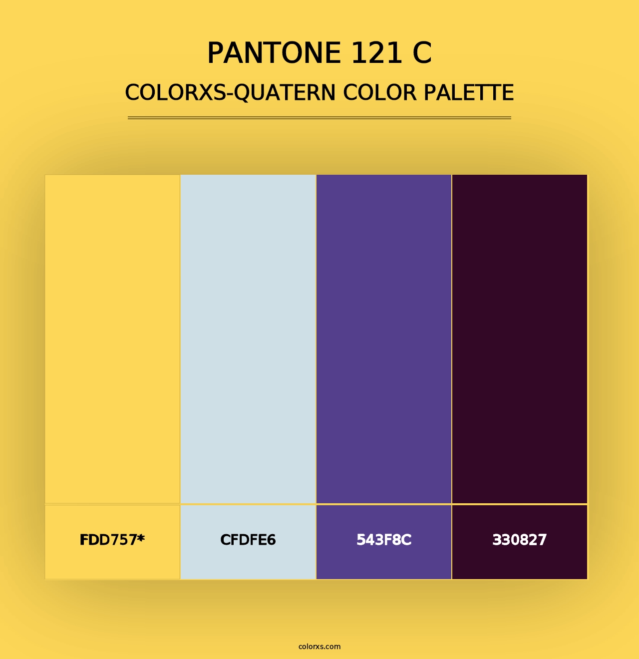 PANTONE 121 C - Colorxs Quad Palette