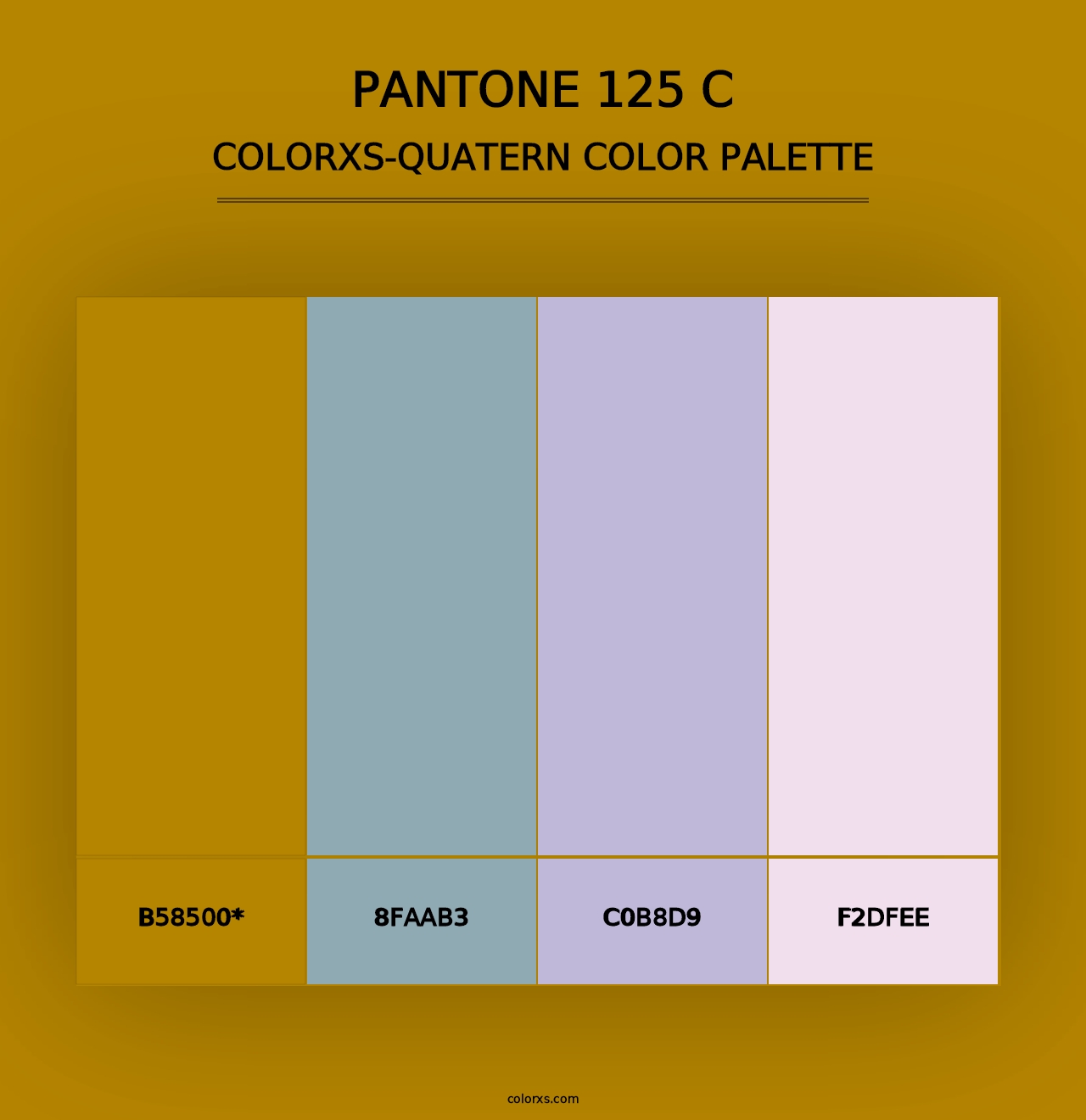 PANTONE 125 C - Colorxs Quad Palette