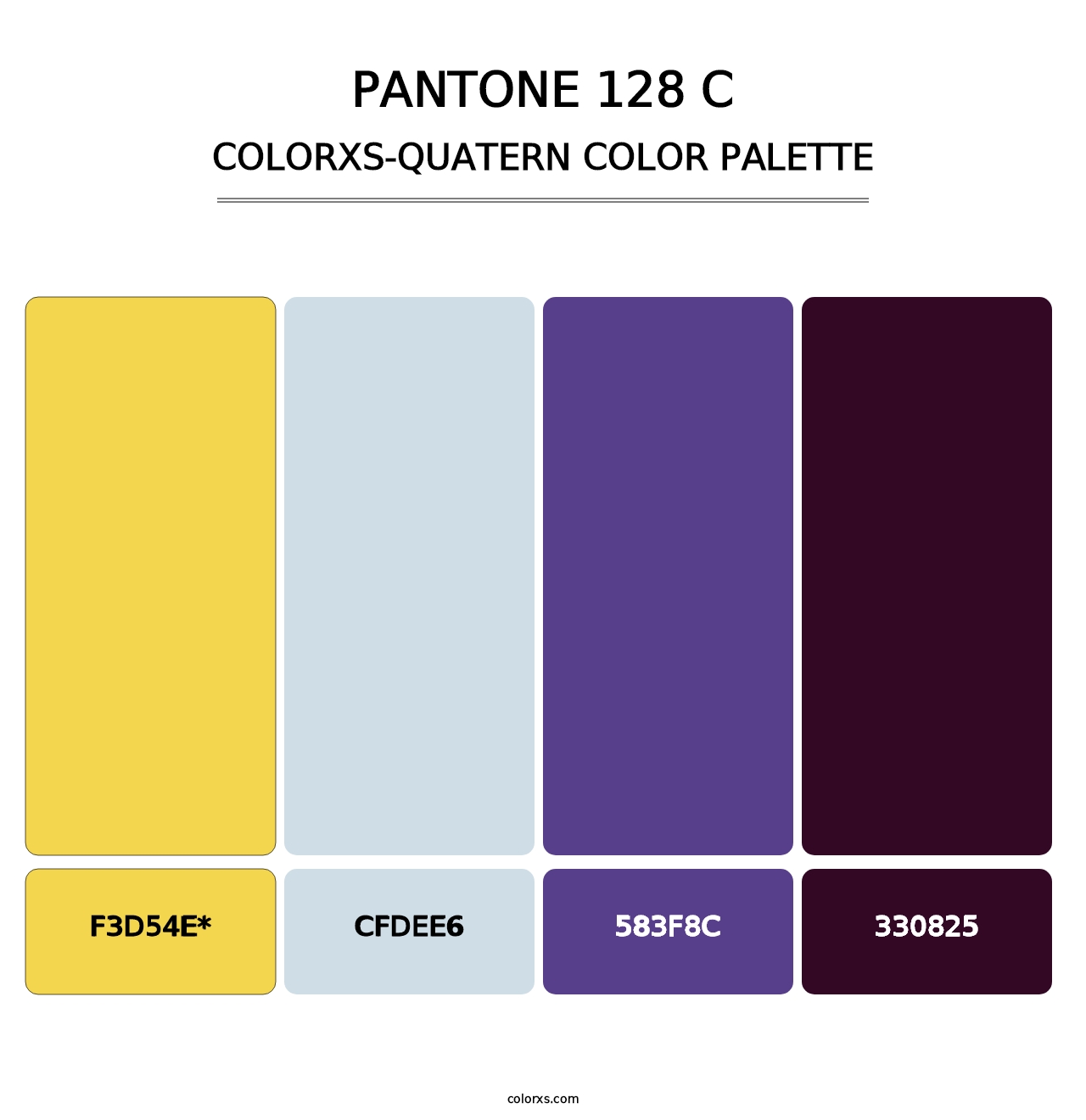 PANTONE 128 C - Colorxs Quad Palette