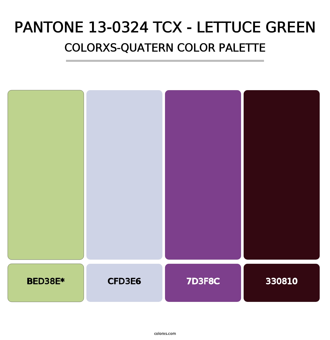 PANTONE 13-0324 TCX - Lettuce Green - Colorxs Quad Palette