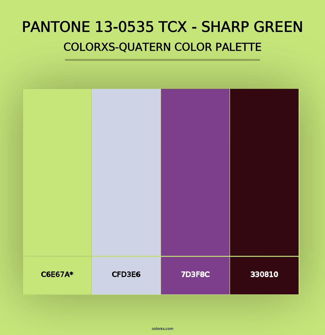 PANTONE 13-0535 TCX - Sharp Green - Colorxs Quad Palette