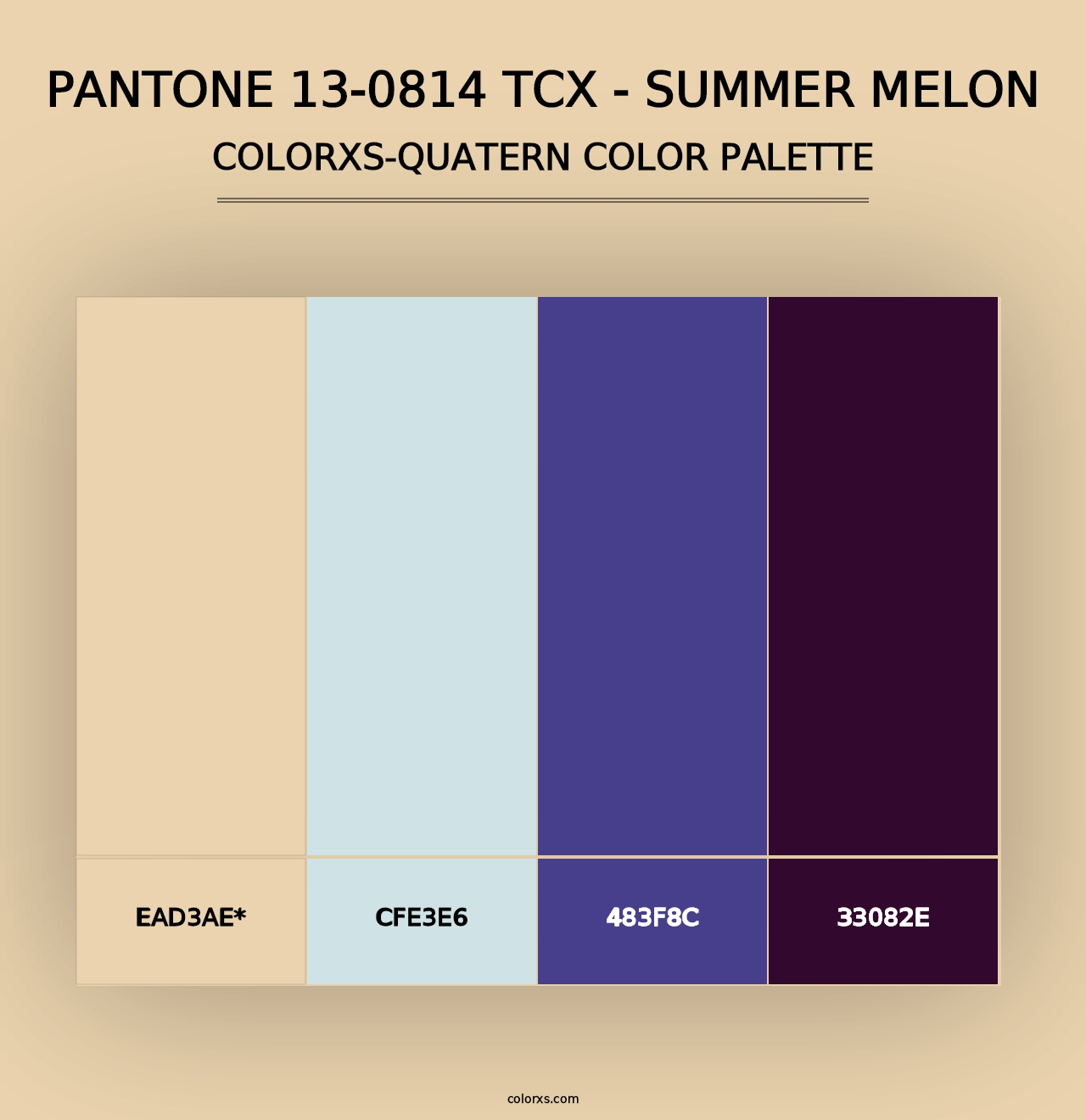 PANTONE 13-0814 TCX - Summer Melon - Colorxs Quad Palette