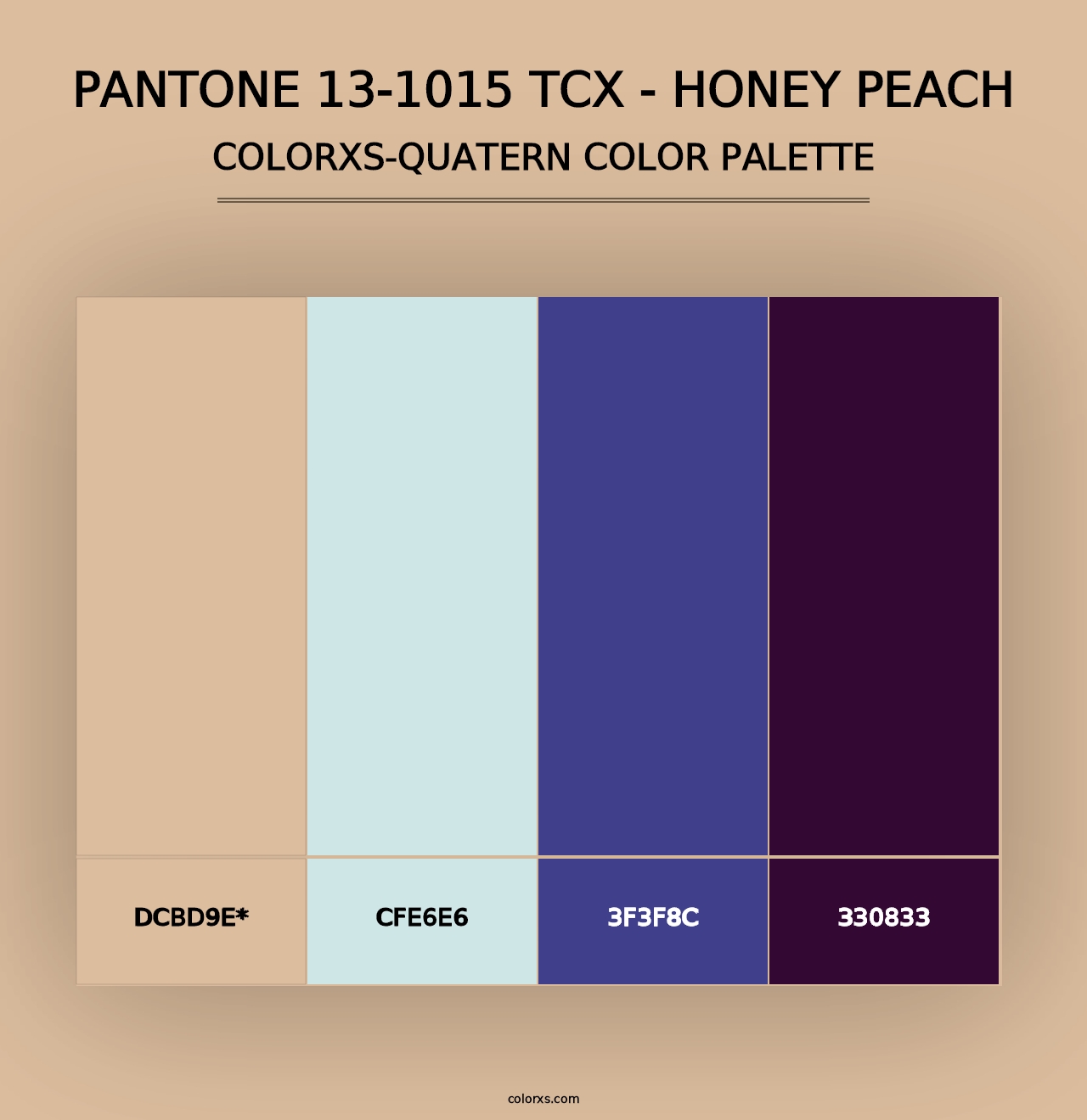 PANTONE 13-1015 TCX - Honey Peach - Colorxs Quad Palette