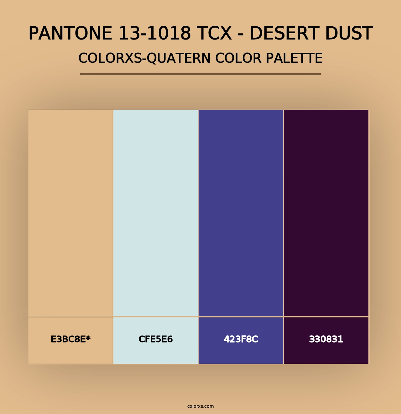 PANTONE 13-1018 TCX - Desert Dust - Colorxs Quad Palette