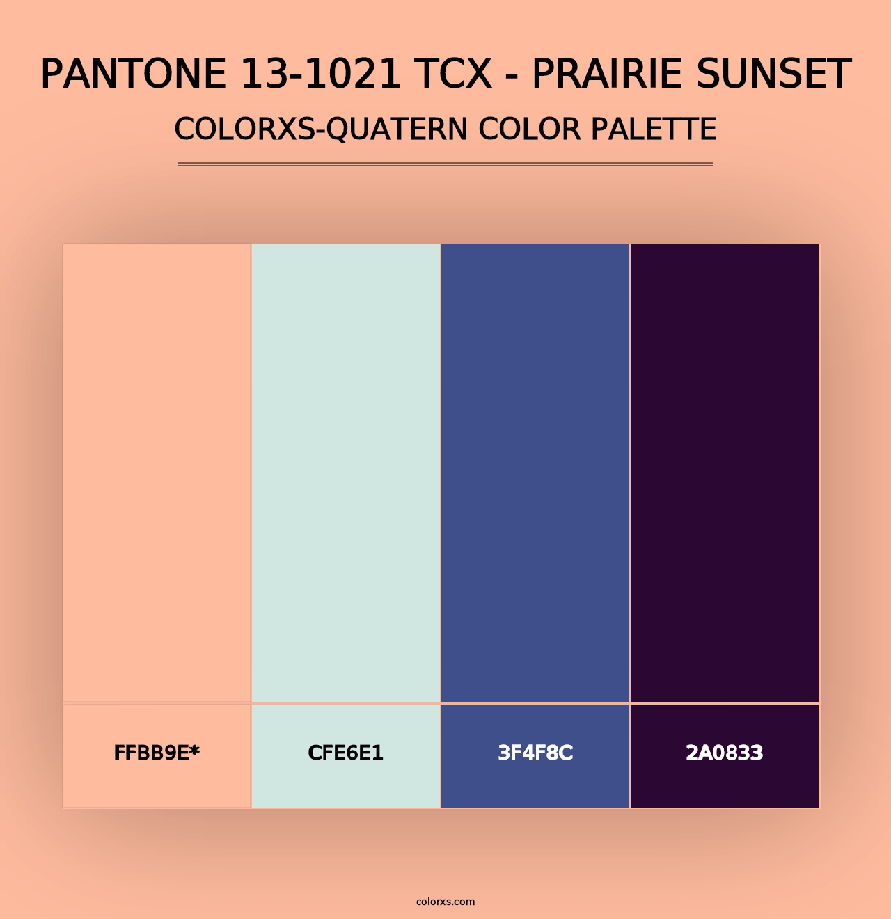 PANTONE 13-1021 TCX - Prairie Sunset - Colorxs Quad Palette