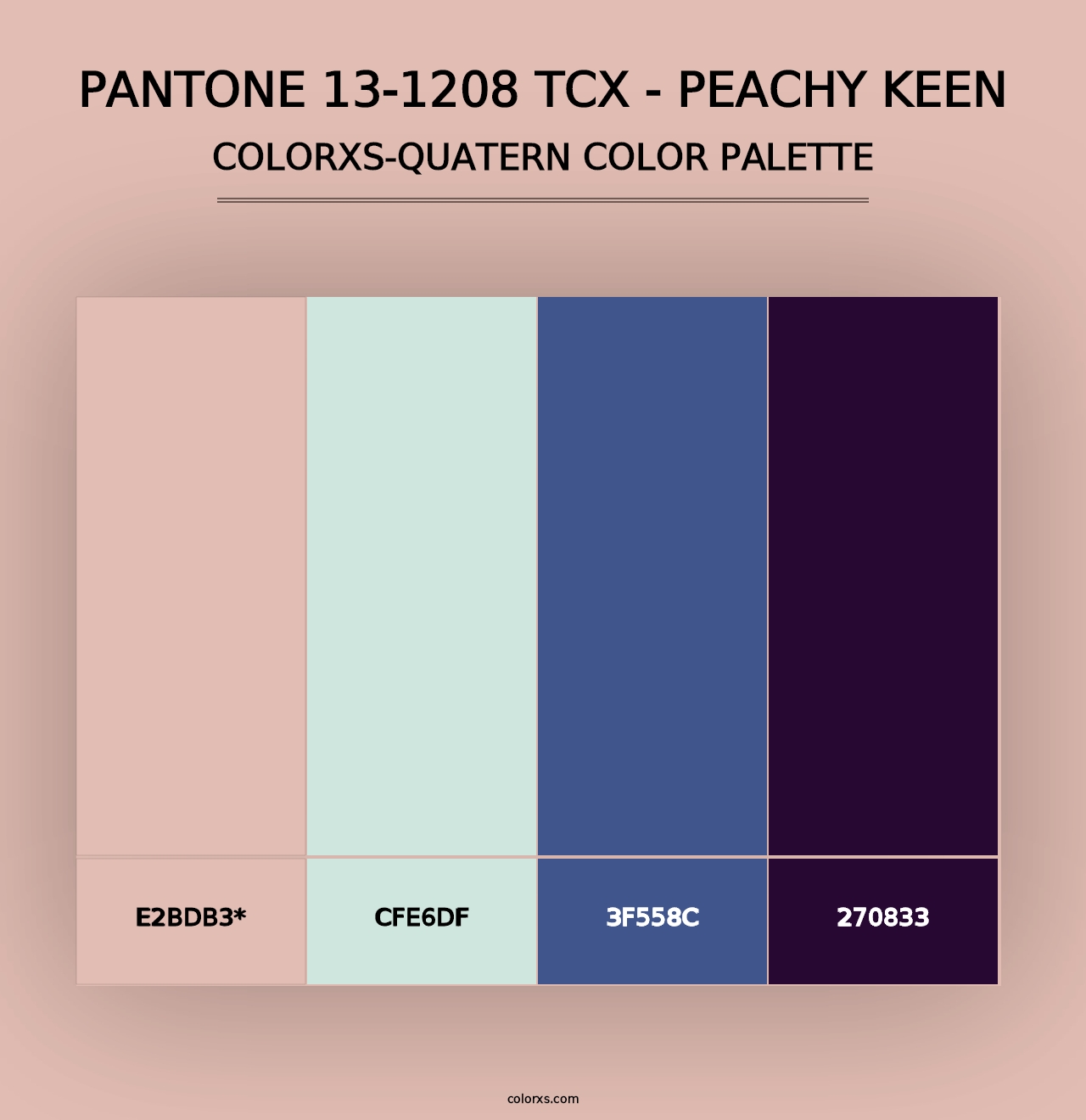 PANTONE 13-1208 TCX - Peachy Keen - Colorxs Quad Palette