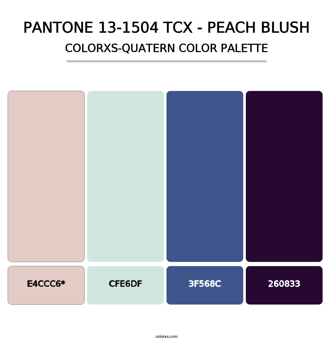 PANTONE 13-1504 TCX - Peach Blush - Colorxs Quad Palette