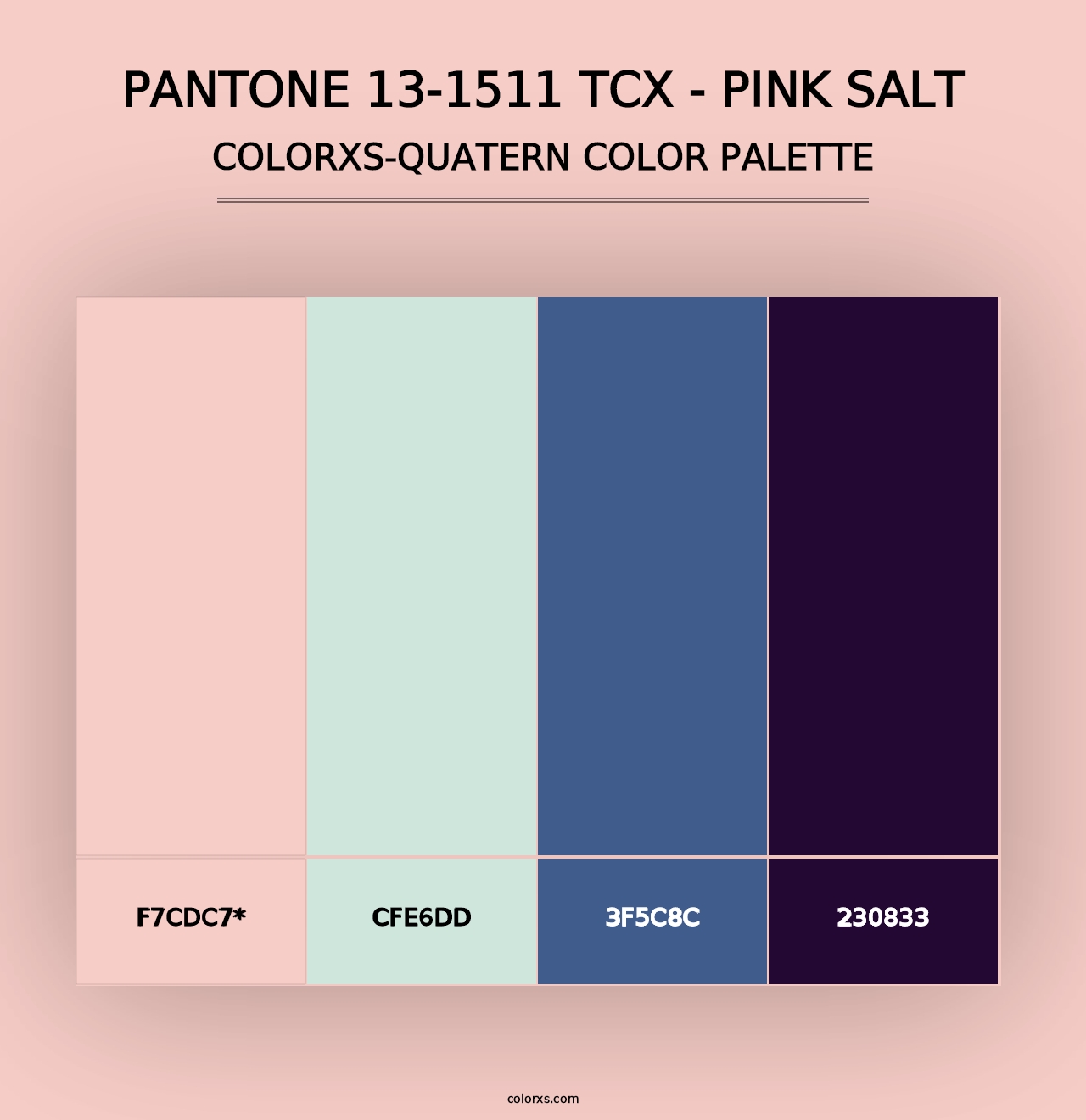 PANTONE 13-1511 TCX - Pink Salt - Colorxs Quad Palette