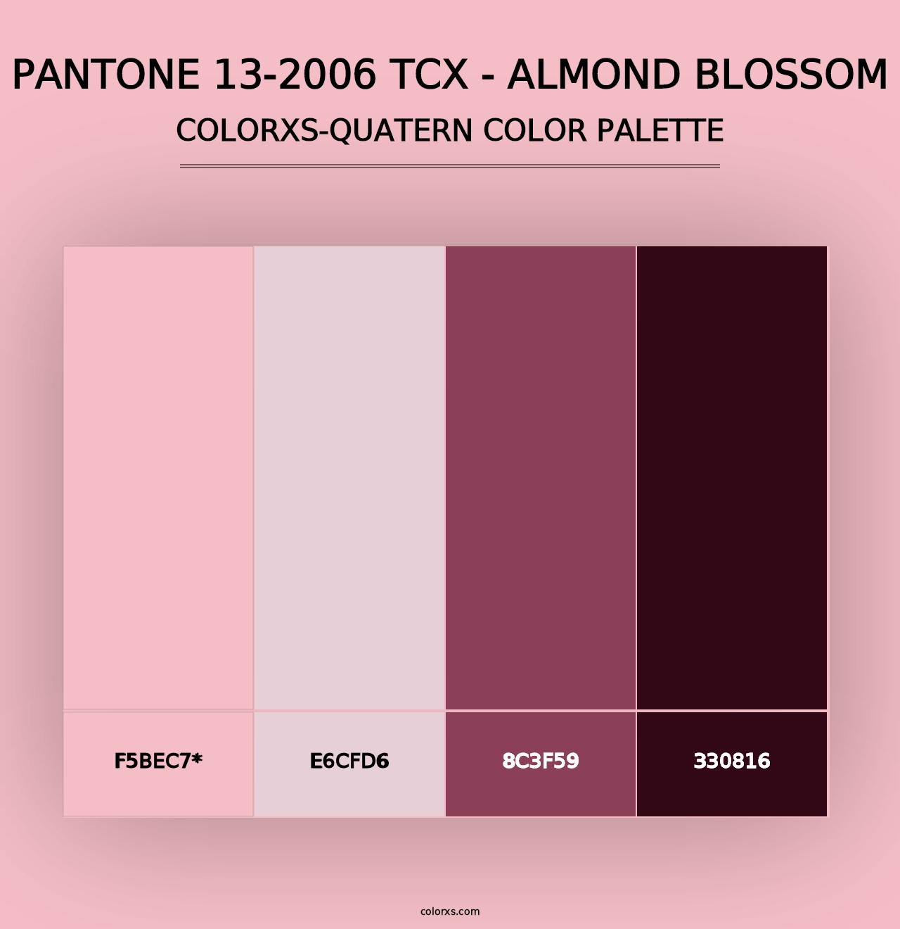 PANTONE 13-2006 TCX - Almond Blossom - Colorxs Quad Palette