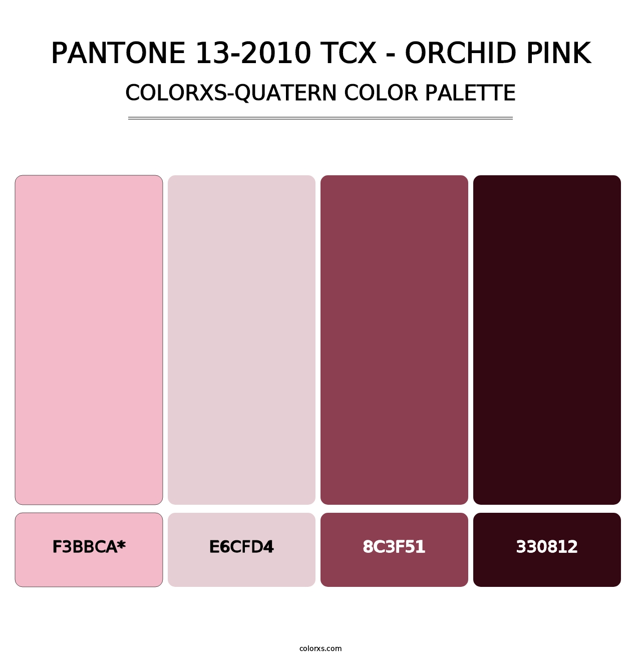 PANTONE 13-2010 TCX - Orchid Pink - Colorxs Quad Palette