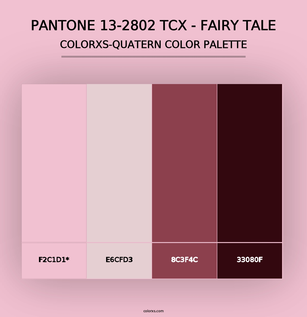 PANTONE 13-2802 TCX - Fairy Tale - Colorxs Quad Palette