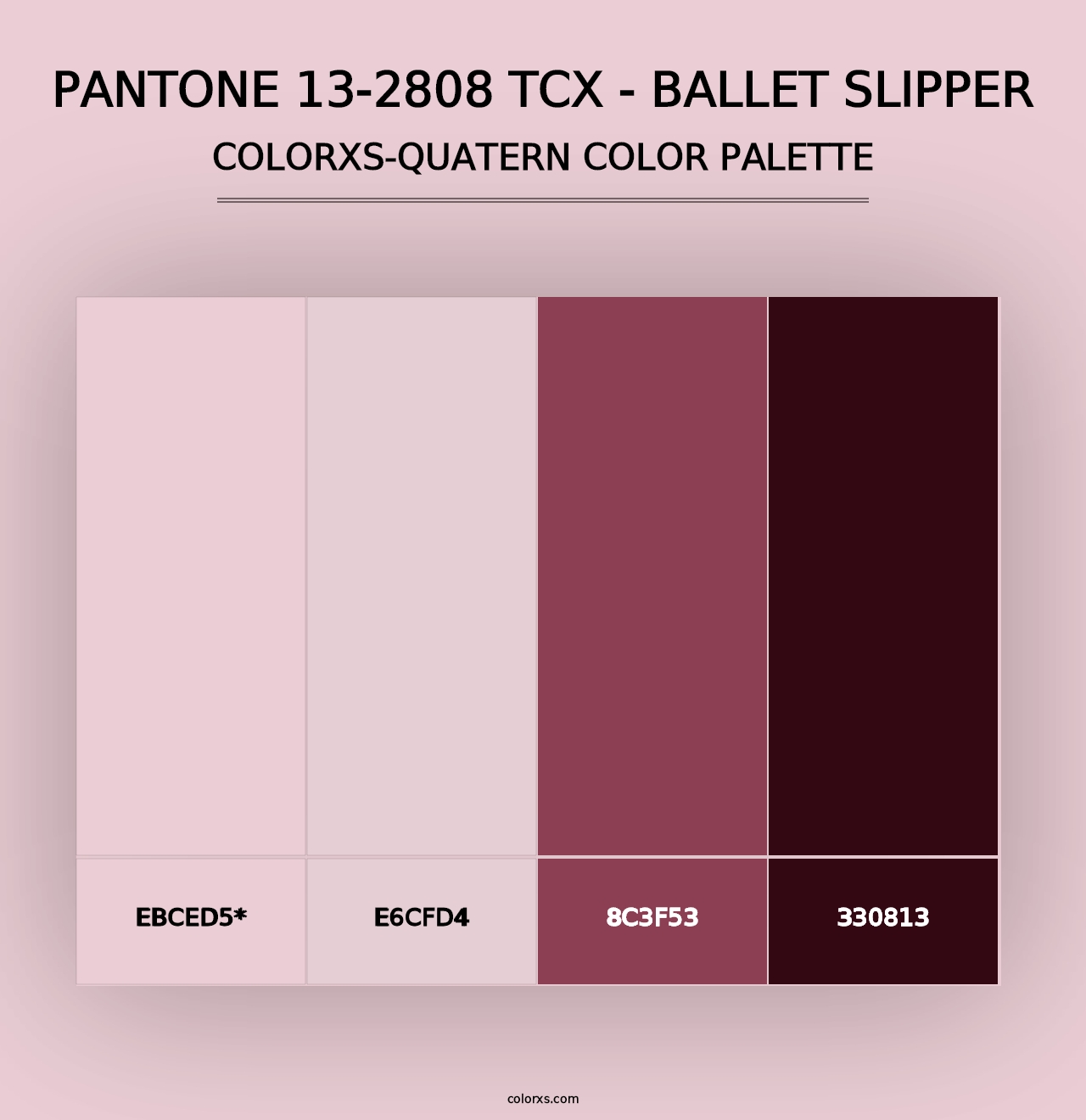 PANTONE 13-2808 TCX - Ballet Slipper - Colorxs Quad Palette